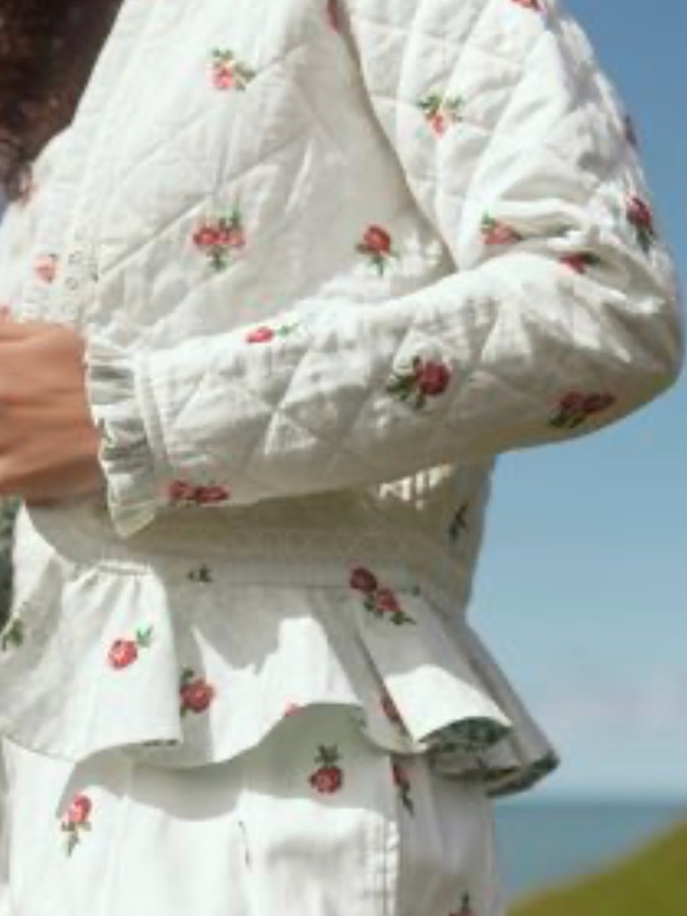 Eddy Reversible Quilted Floral Peplum Jacket - Picture 5 of 5